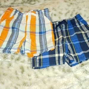 Two plaid 18 month shorts